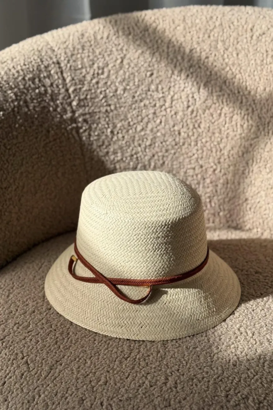 Bucket hattu, vaalea natural