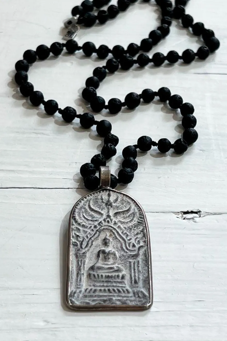 Buddha 65 kaulakoru, musta