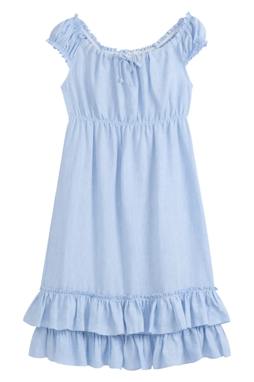 Butterfly pellavamekko, oxford blue