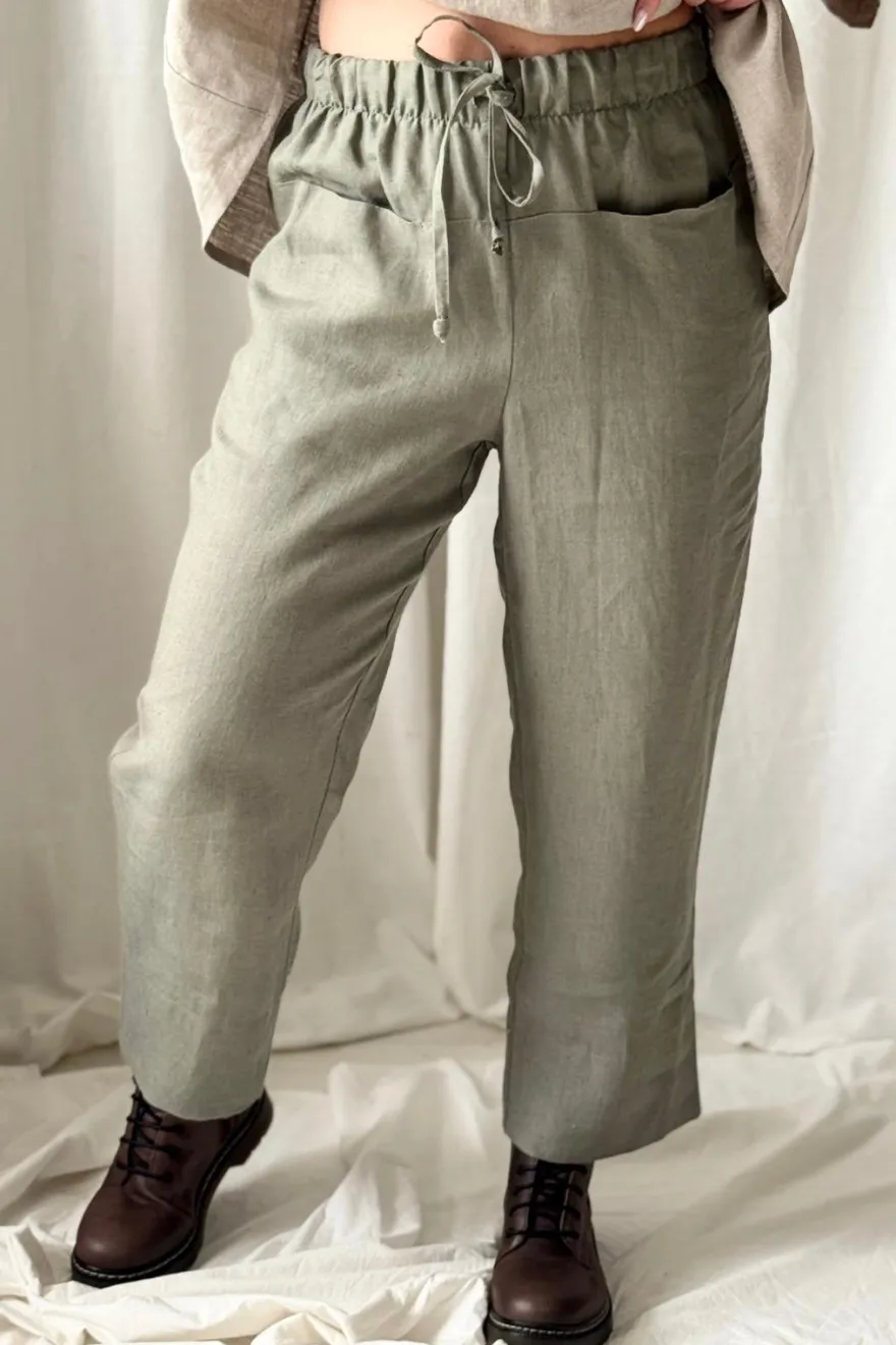 Bypias casual pellavajoggerit, camo