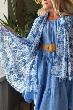 Cathy puuvillahuivi, blue