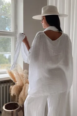 Catri pellavapaita,valkoinen