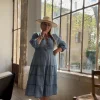 Celina pellavamekko, denim blue