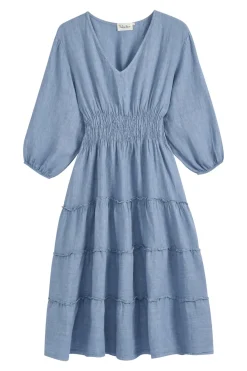 Celina pellavamekko, denim blue