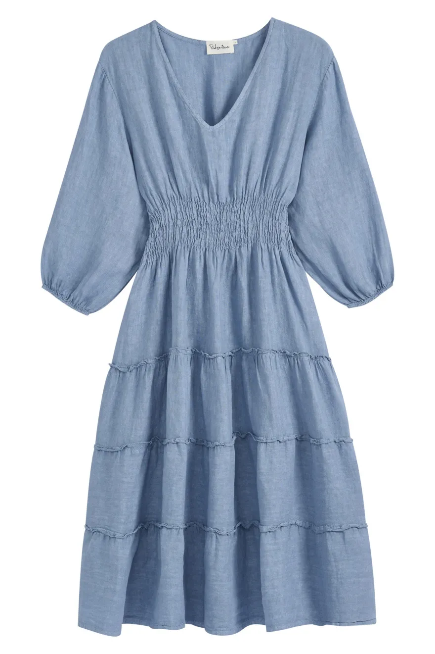 Celina pellavamekko, denim blue