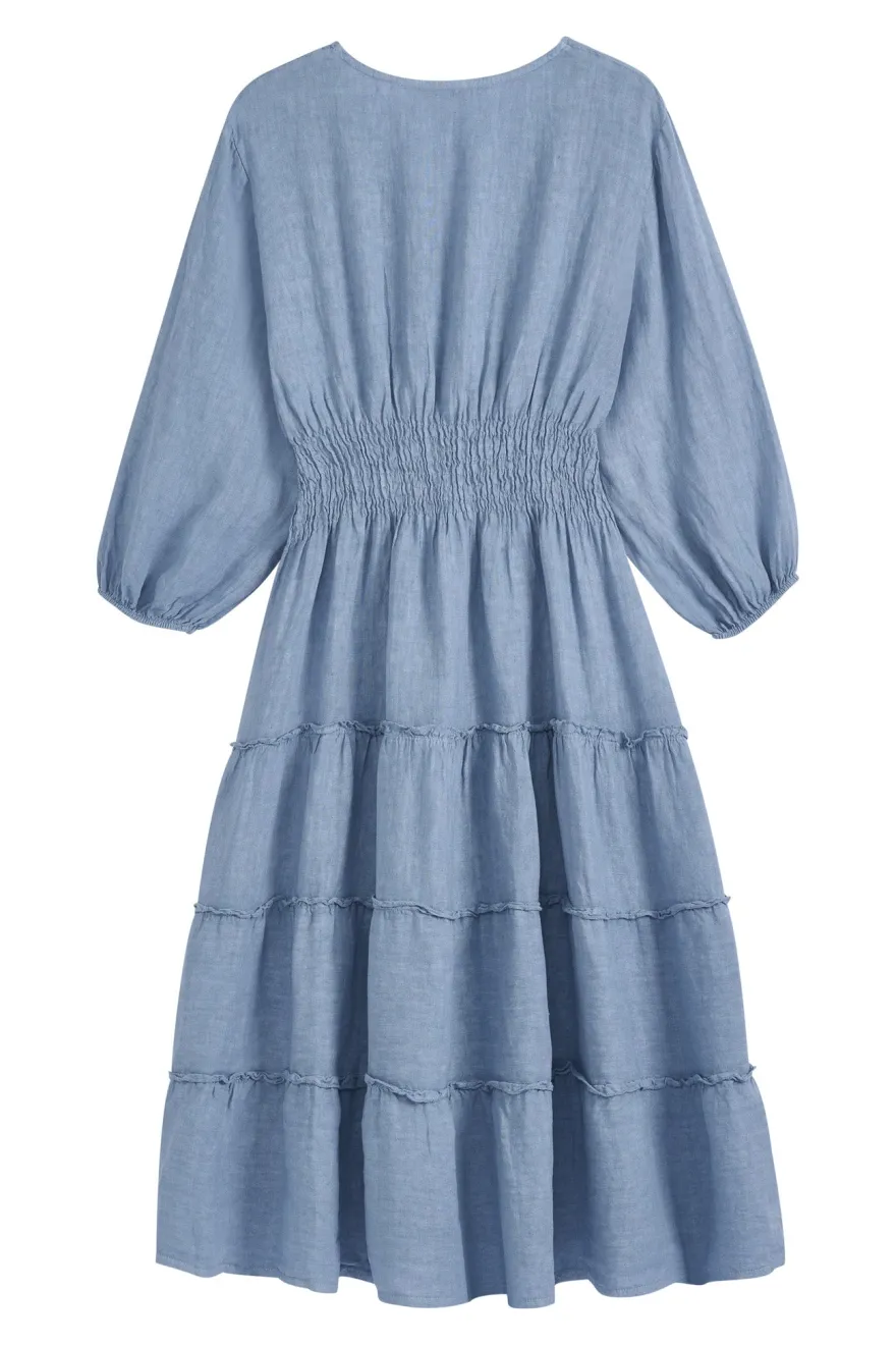 Celina pellavamekko, denim blue