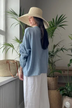 Chalky puuvillapaita, denim blue