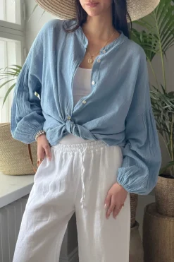Chalky puuvillapaita, denim blue