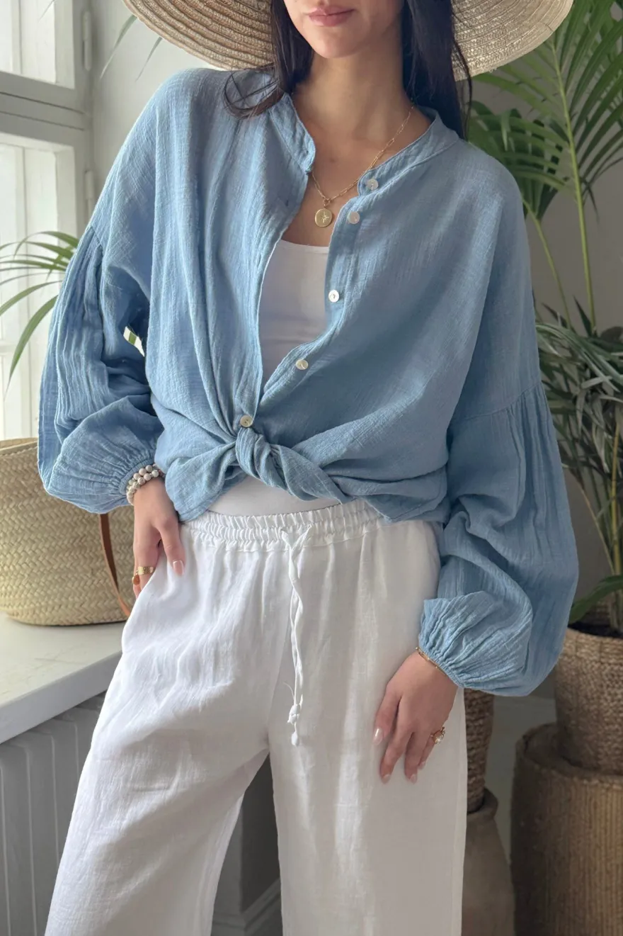Chalky puuvillapaita, denim blue