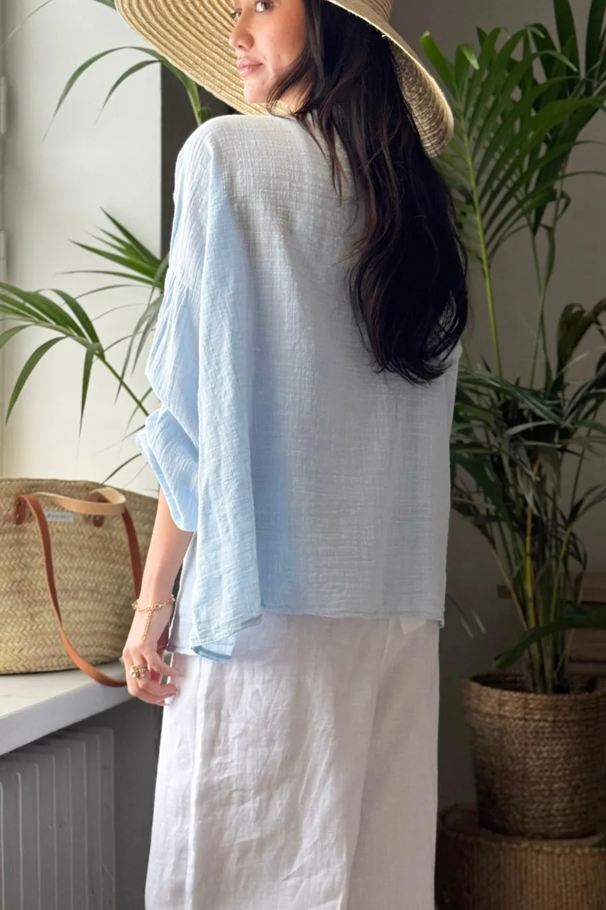 Chalky puuvillapaita, light blue