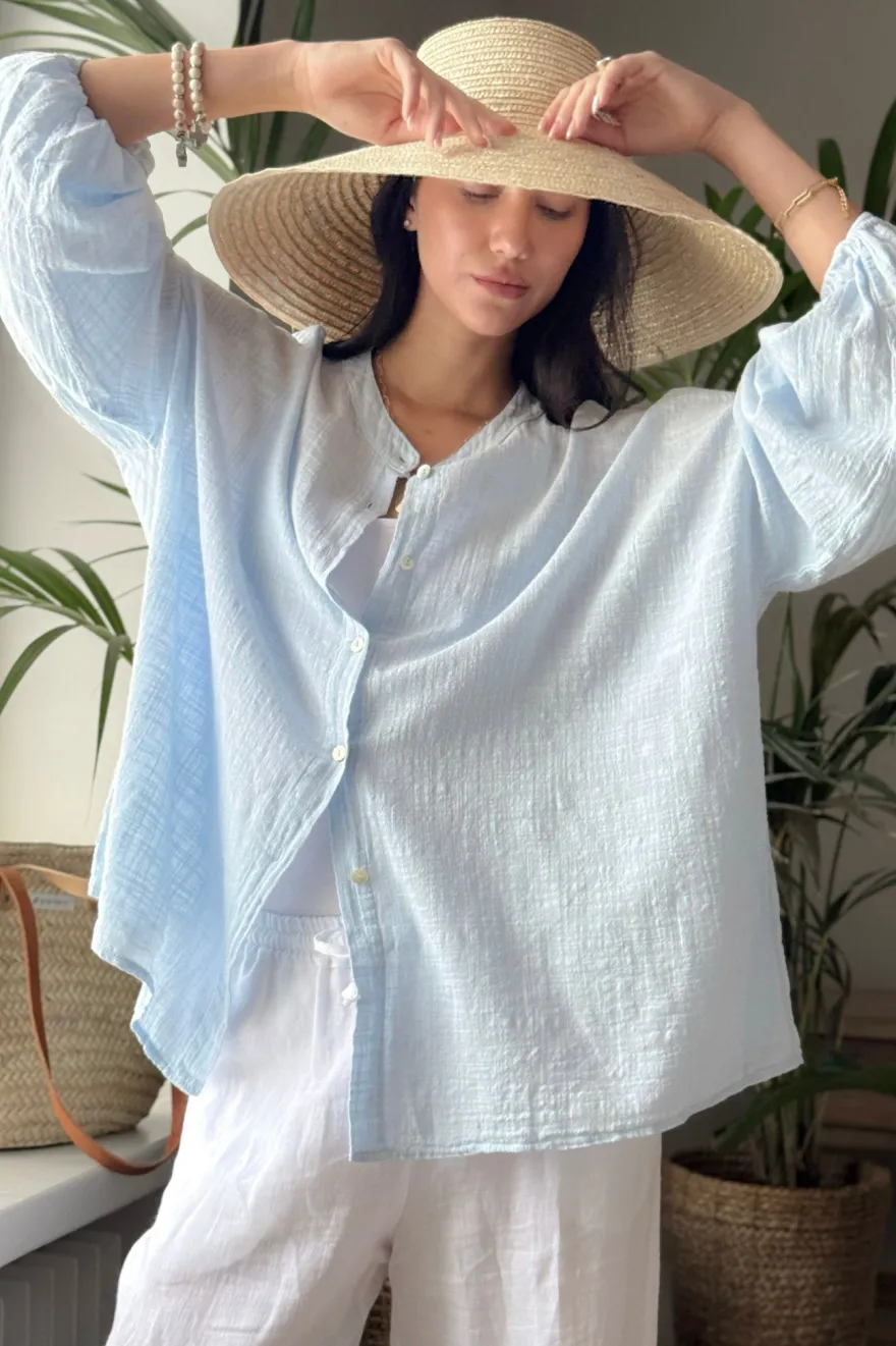 Chalky puuvillapaita, light blue