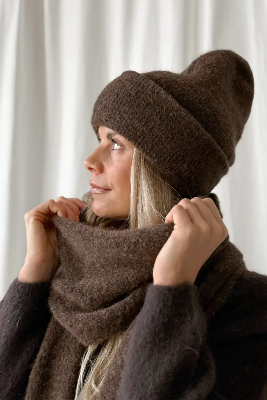 Chamonix alpakka beanie, coffee