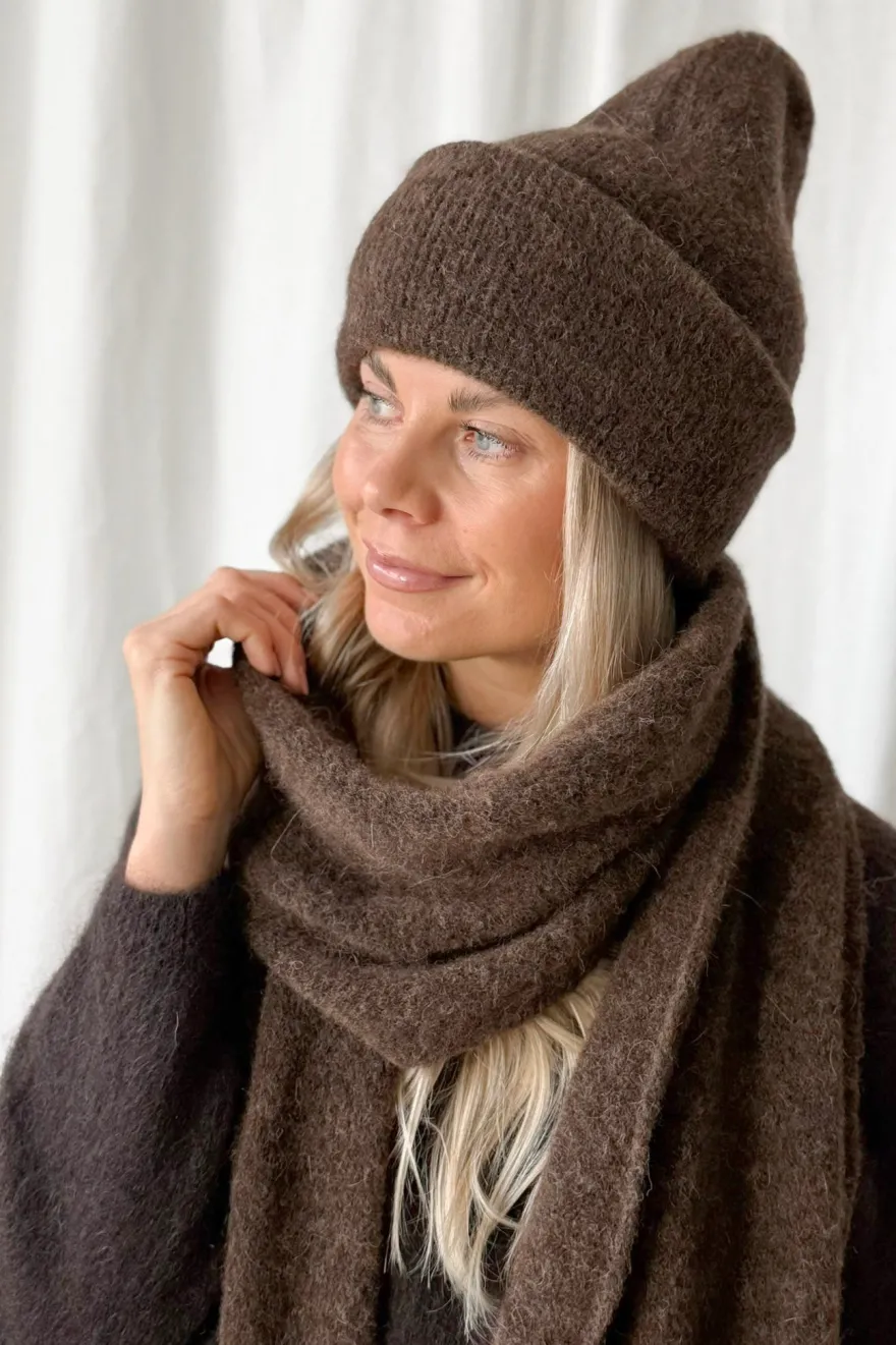 Chamonix alpakka beanie, coffee