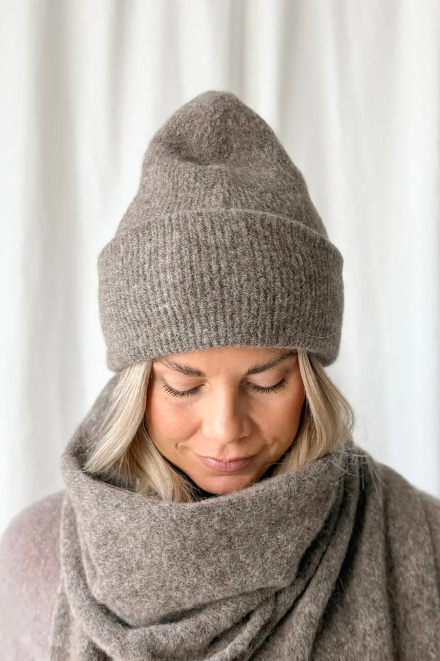 Chamonix alpakka beanie, taupe