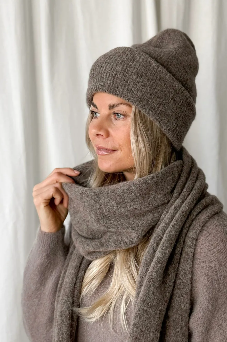 Chamonix alpakka beanie, taupe