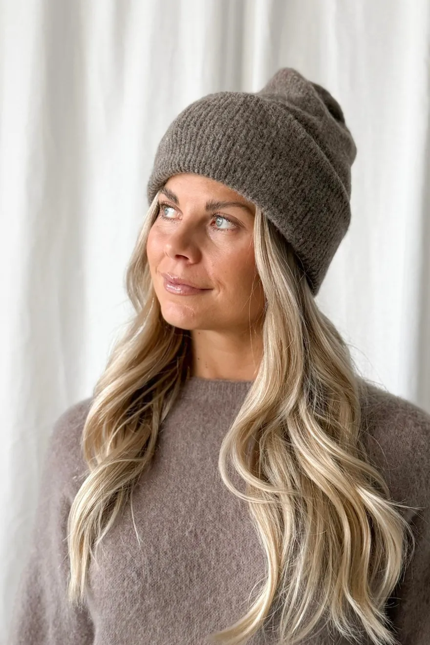 Chamonix alpakka beanie, taupe