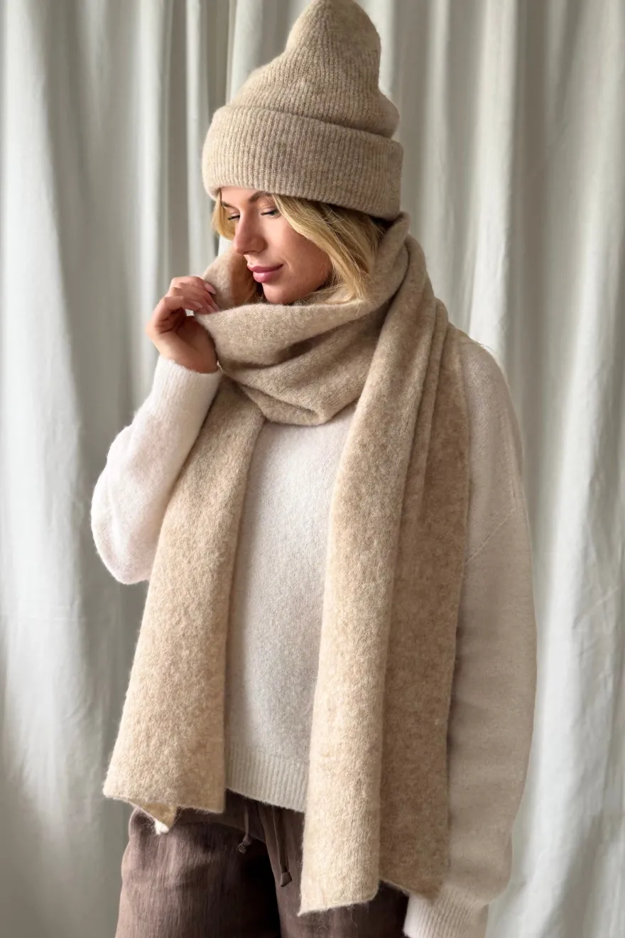 Chamonix alpakkahuivi, beige
