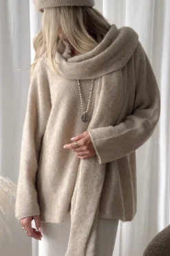 Chamonix alpakkahuivi, beige