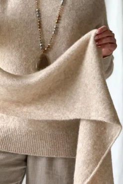 Chamonix alpakkahuivi, beige