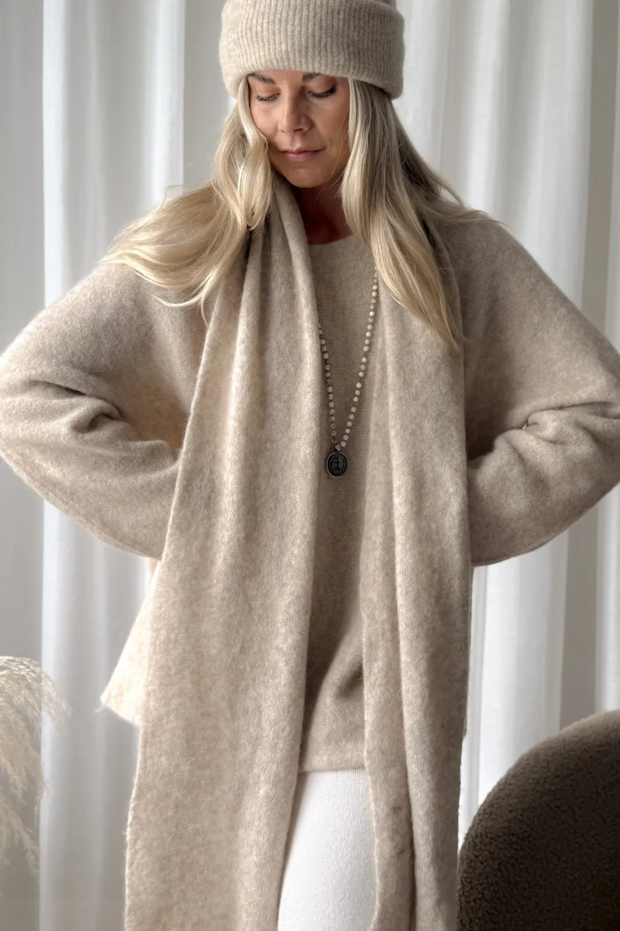Chamonix alpakkahuivi, beige