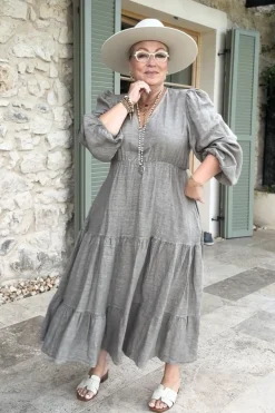 Charly pellavamekko, taupe
