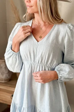 Charly pellavamekko, vaaleansininen
