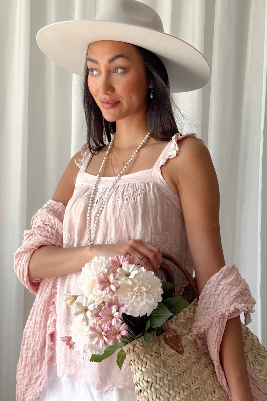 Cici pellavatoppi, light pink
