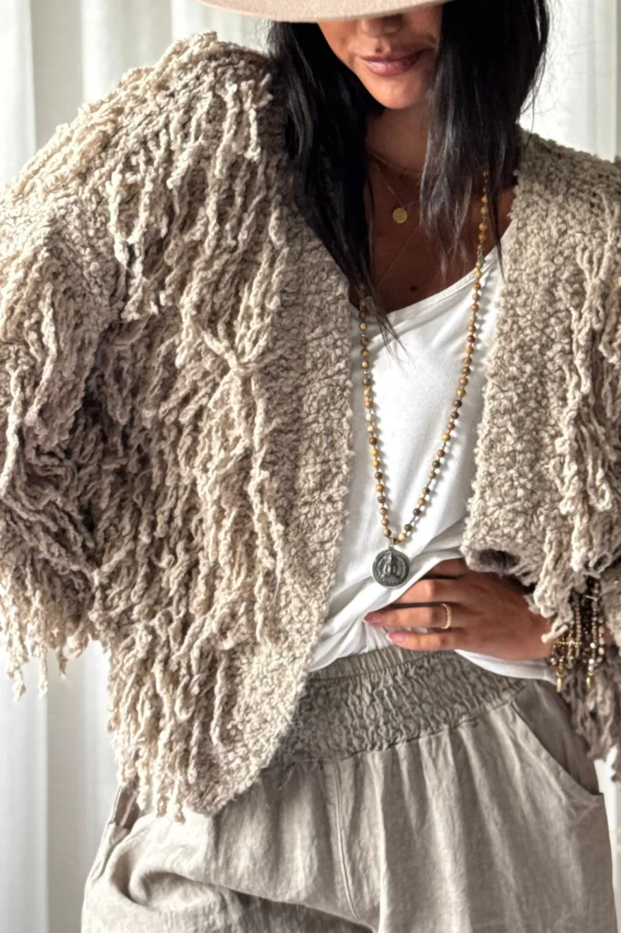 Coachella neuletakki, beige