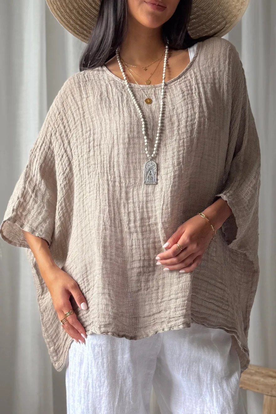 Corazon mesh pellavapaita, cashmere
