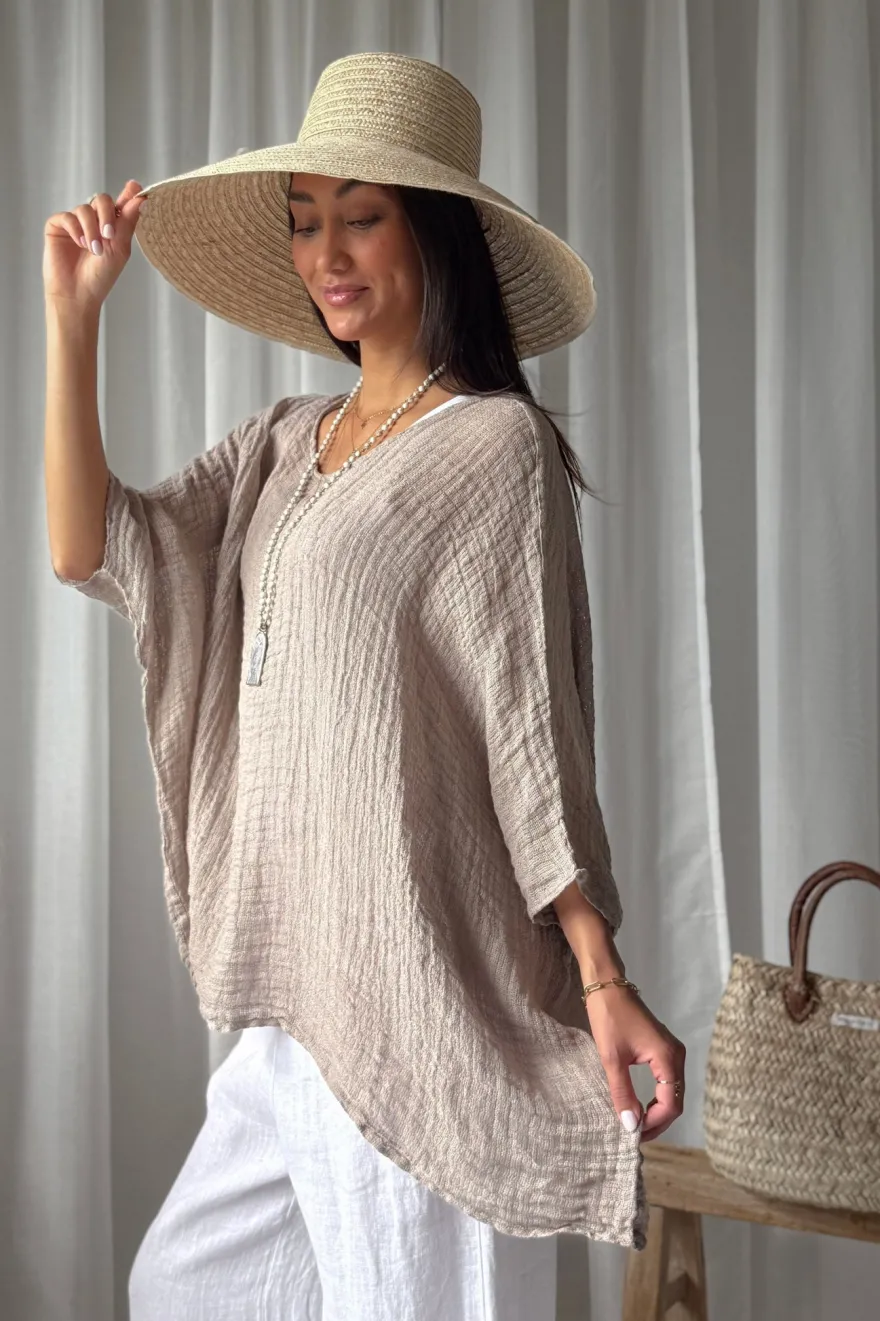 Corazon mesh pellavapaita, cashmere