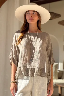 Costa mesh pellavapaita, taupe