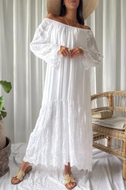Daisy Dreams silkkiviskoosimekko, valkoinen