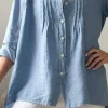 Deanna pellavatunika, denim blue