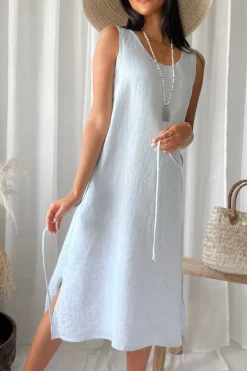 Diana pellavamekko, oxford blue