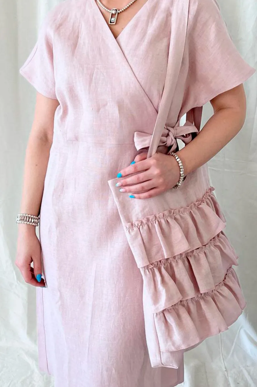 Dream pellavakassi, blush vaaleanpunainen