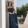 Elegance pellavamekko, navy