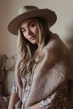Elena viskoosimekko, taupe
