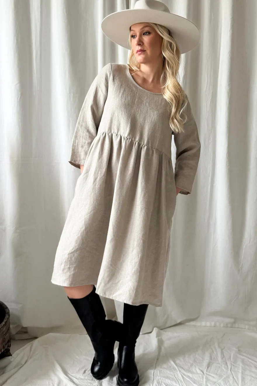 Emma pellavamekko, natural