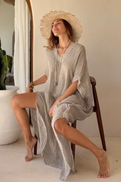 Esme mesh pellavakaftaani, cashmere