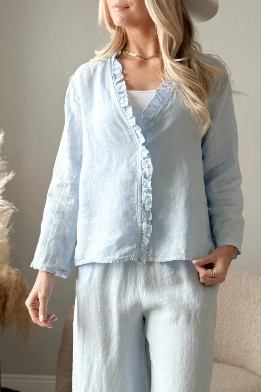 Essie pellavapaita, vaaleansininen