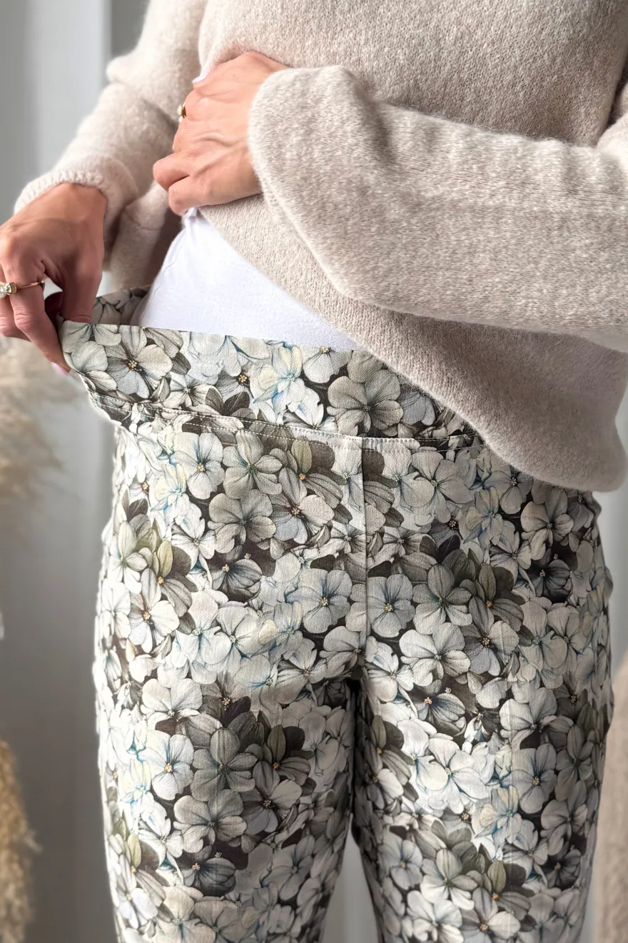 Fimi stretch housut, flower chocolat