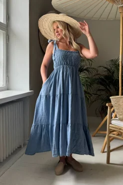 Florentino pellavamekko, denim blue
