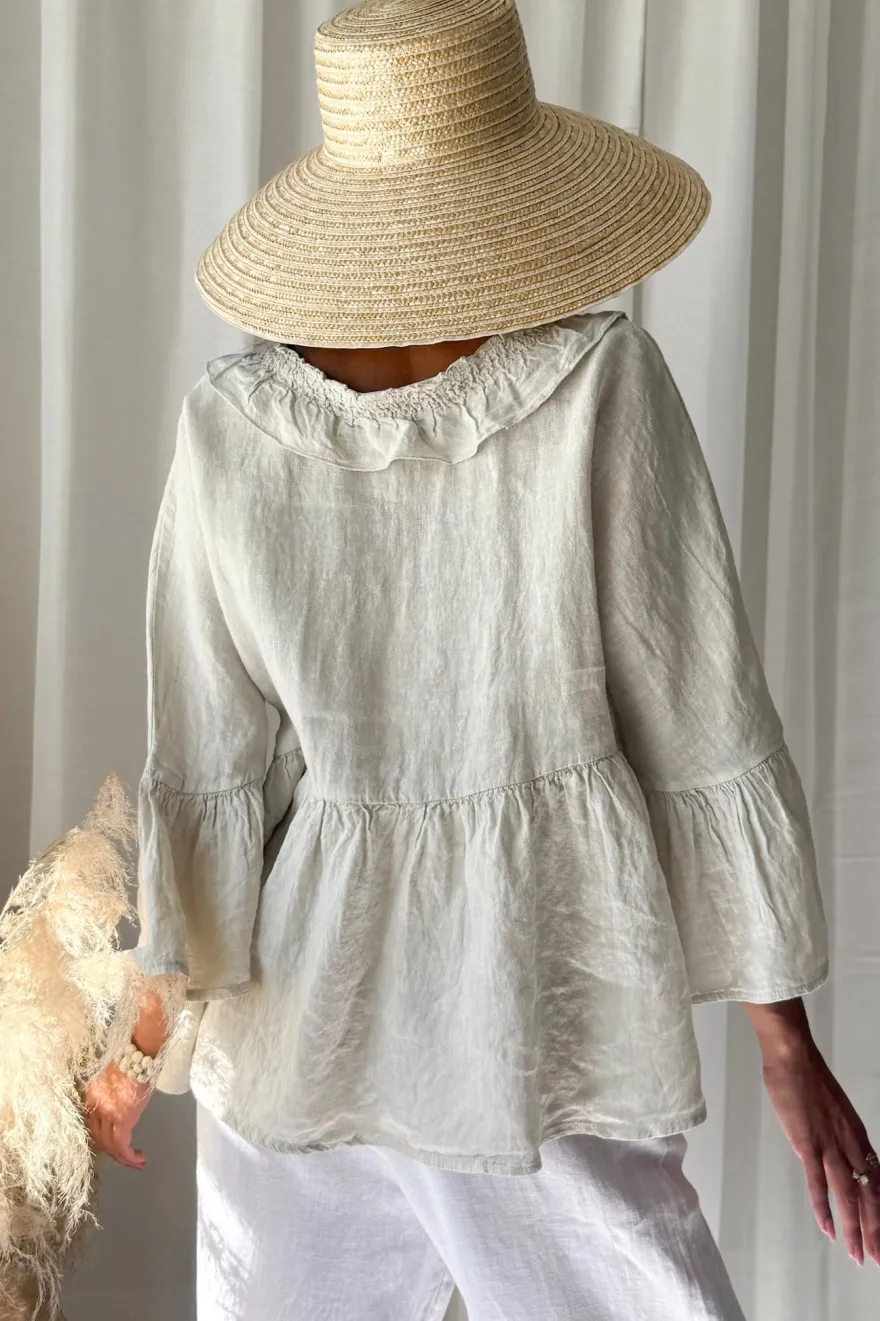 Frill dream pellavapaita, hiekka