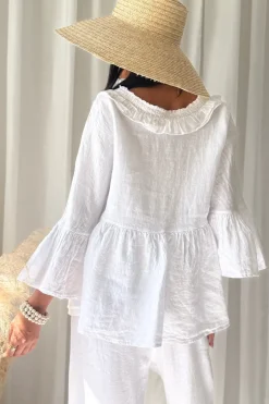 Frill dream pellavapaita, valkoinen