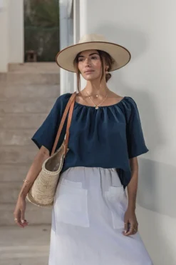 Galilea pellavapaita, navy