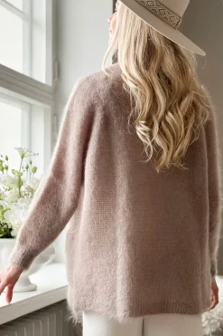 Gentleness mohairneuletakki, taupe
