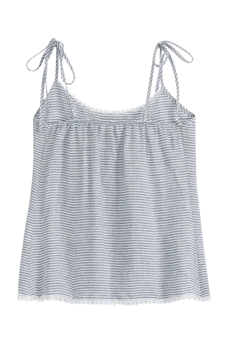 Hanko pellavatoppi, blue stripe