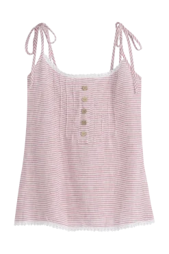 Hanko pellavatoppi, pink stripe