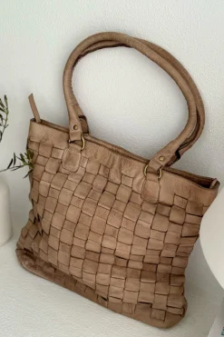 Helen olkalaukku, taupe antique