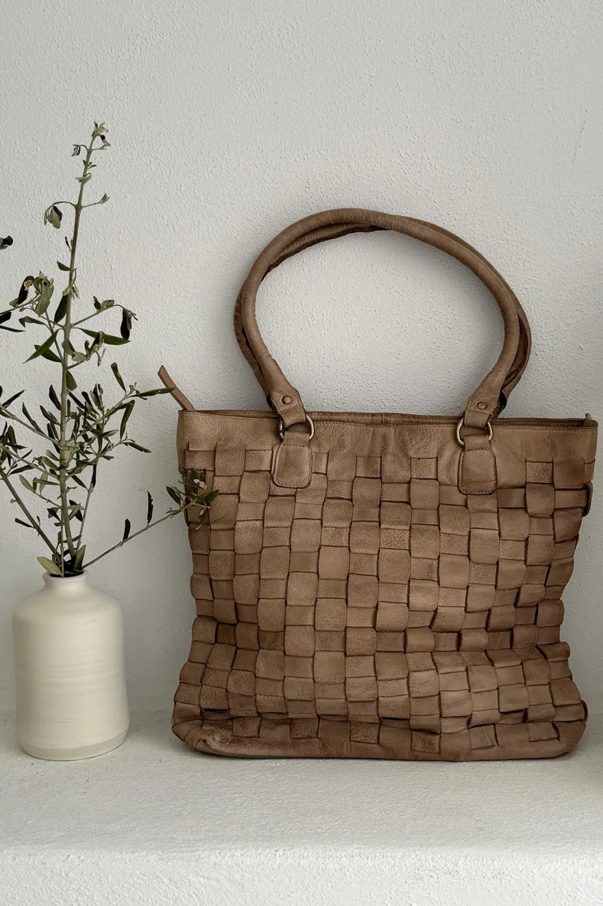 Helen olkalaukku, taupe antique